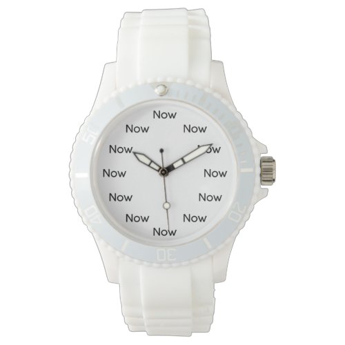 Now is Zen™ Mindful Meditation Pure Peaceful White Watch