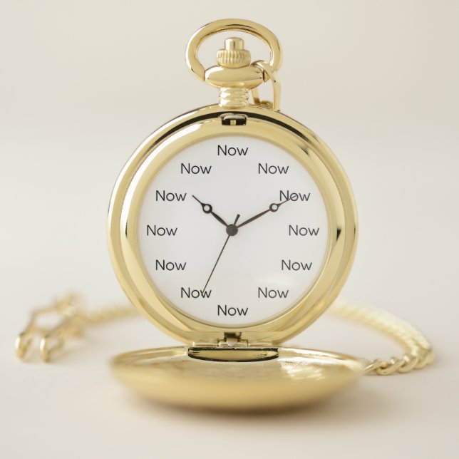 Now is Zen™ - Mindfulness Taoist Buddhist Pocket Watch (Inside)
