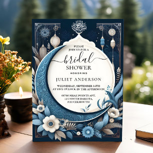 Now Islam Nikah Arabic Walima Muslim Bridal Shower Invitation