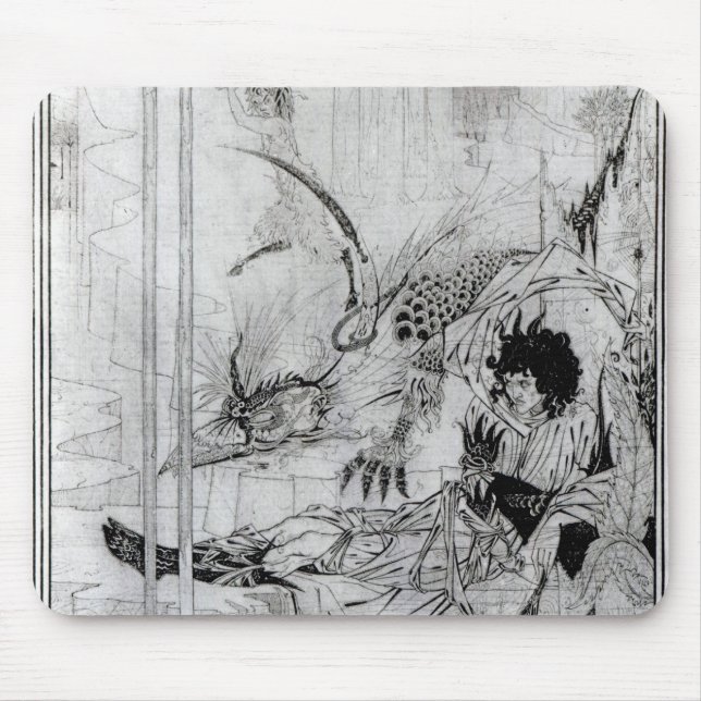 Now King Arthur saw the Questing Beast Mouse Pad (Front)