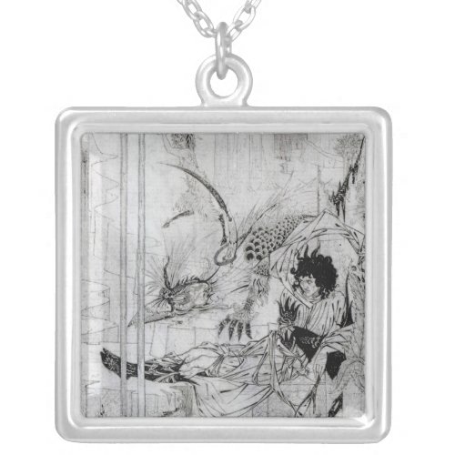 Now King Arthur saw the Questing Beast Silver Plated Necklace