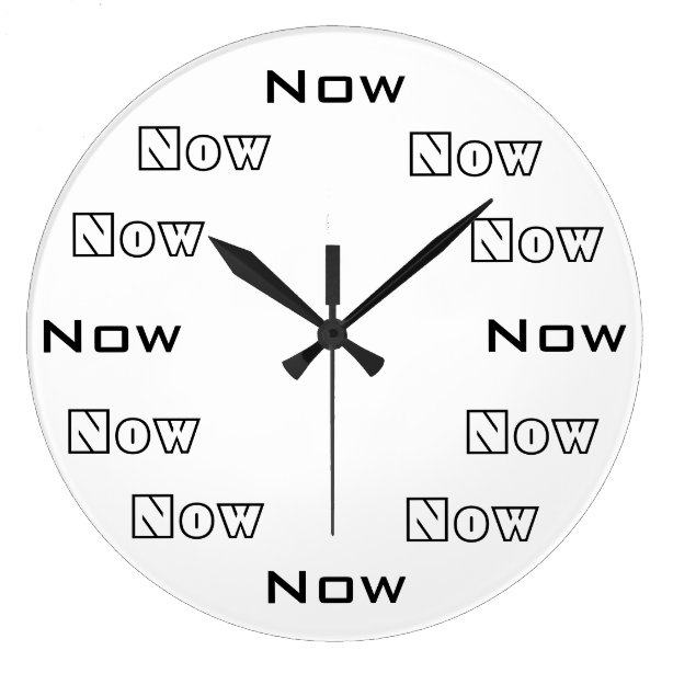 Now Wall Clocks | Zazzle