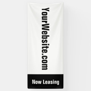 Now Leasing Apartment Website Black and White Banner