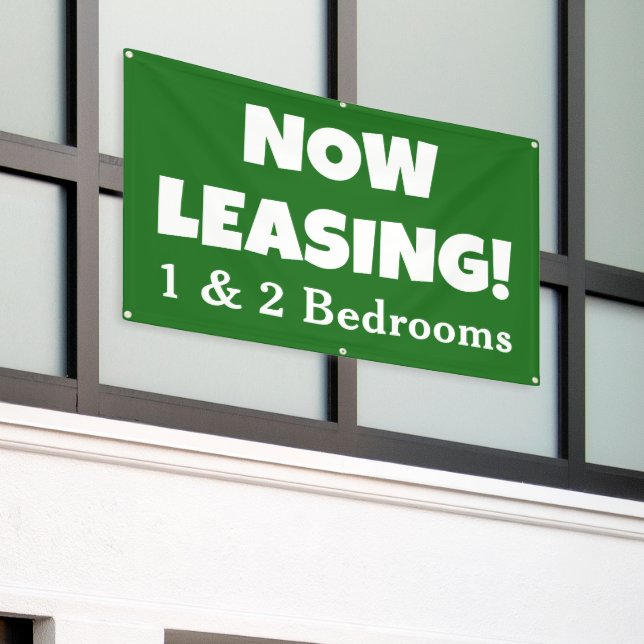 Now Leasing Custom Banner (Outside Building)