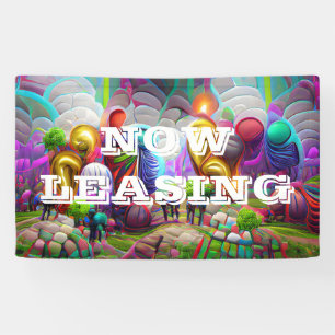 Now Leasing custom Vinyl Banner 3' x 5' Banner