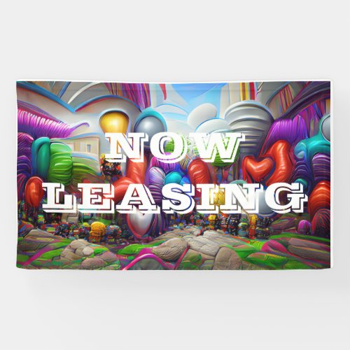 Now Leasing custom Vinyl Banner 3 x 5 Banner