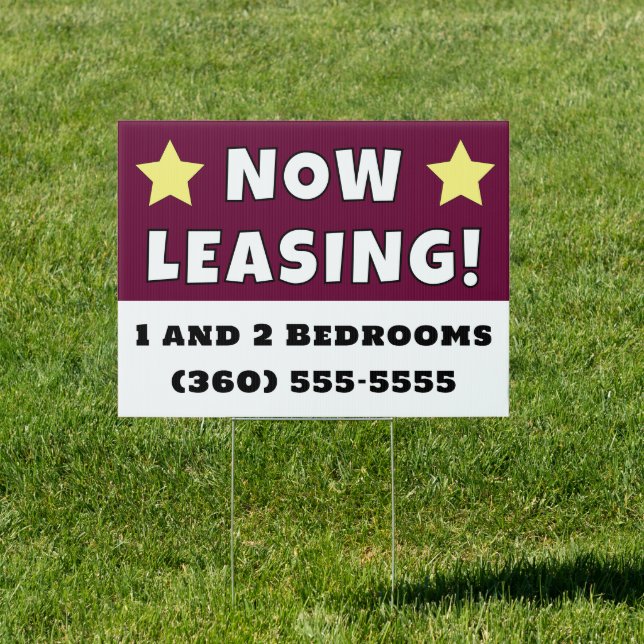 Now Leasing Sign (Insitu)