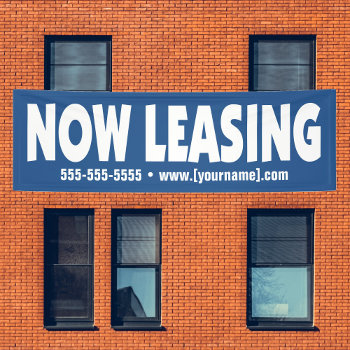 Now Leasing Sign Banner by Sideview at Zazzle
