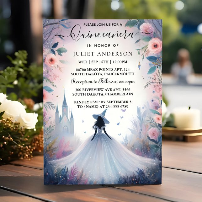 Now Nature Tree Witch Enchanted Forest Quinceanera Invitation (Creator Uploaded)