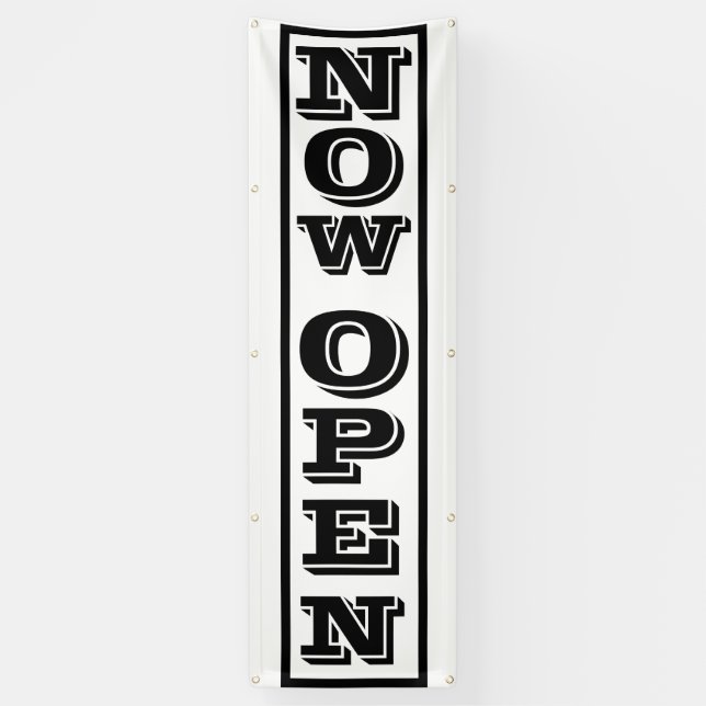 Now Open Banner (Vertical)