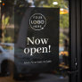 Now Open | Business Opening Times Logo Black Window Cling