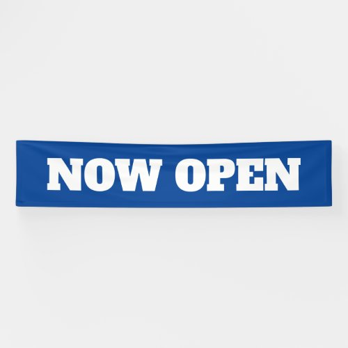 Now Open Custom New Business Blue White Elegant Banner