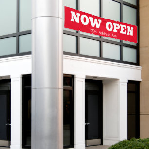 Now Open - Custom Weatherproof Business Banner