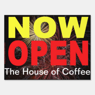 Now Open / Grand Opening Restaurant Sign