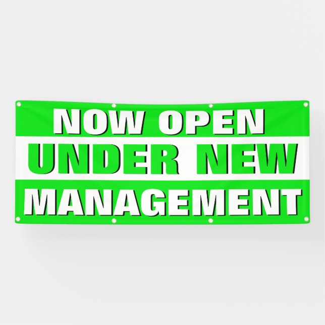 Now Open Under New Management Small Business Banner (Horizontal)