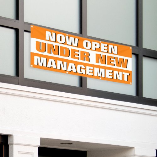 Now Open Under New Management Small Business  Banner