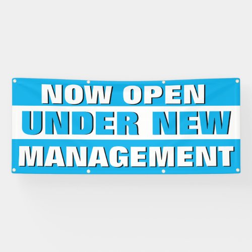 Now Open Under New Management Small Business Banner