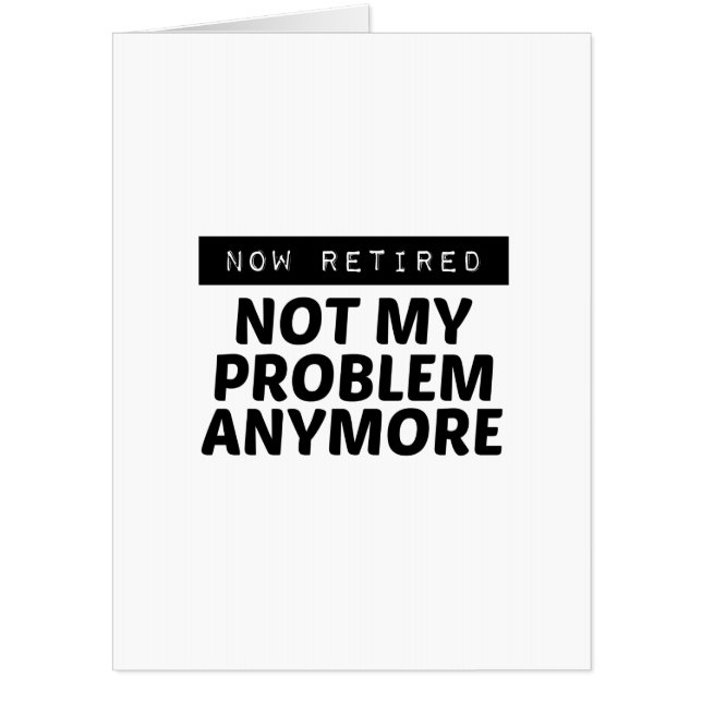 NOW RETIRED CARD (Front)