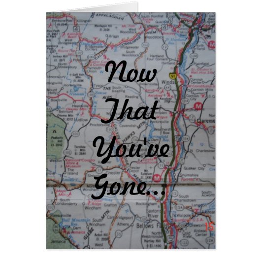Now That You've Gone Cards (Front)