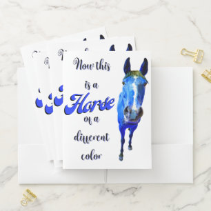 Now This Is A Horse Of A Different Color in Blue Pocket Folder