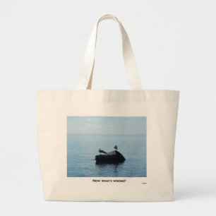 NOW WHAT'S WRONG ? LARGE TOTE BAG