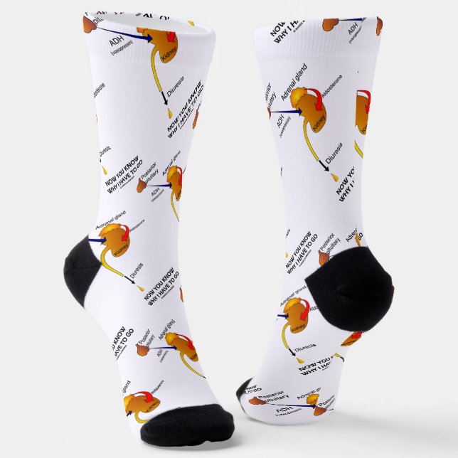 Now You Know Why I Have To Go Diuresis Socks (Angled)