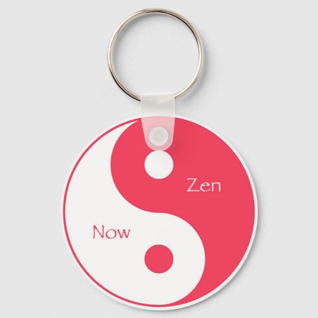 Now & Zen Magenta Keychain (Front)