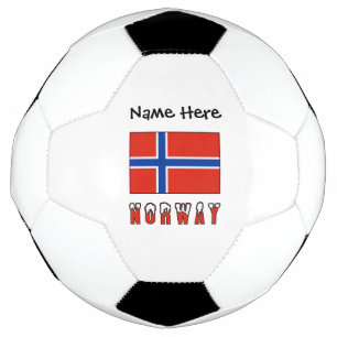 Noway Norwegian Flag Personalized Soccer Ball