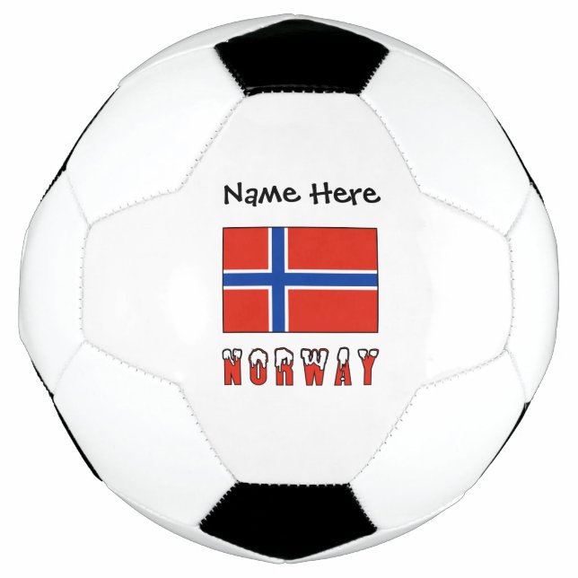 Noway Norwegian Flag Personalized  Soccer Ball (Front)