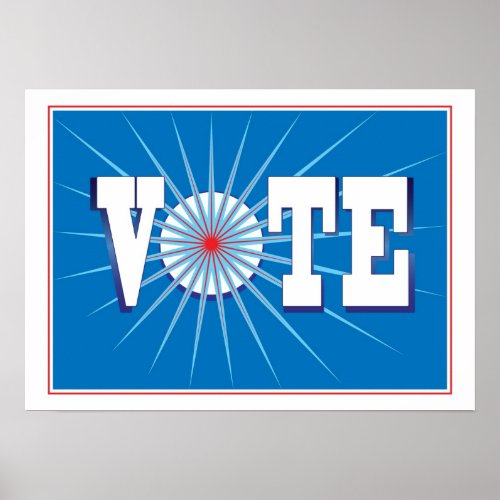 NowPower  VOTE  Poster in Blue