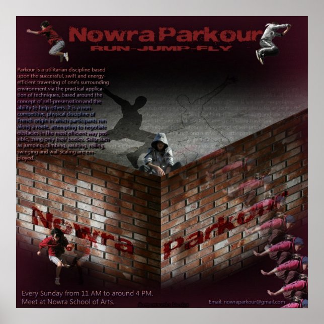 Nowra Parkour Poster (Front)