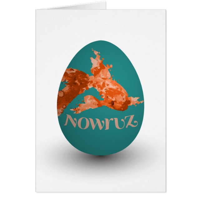 nowruz goldfish painted egg cards (Front)
