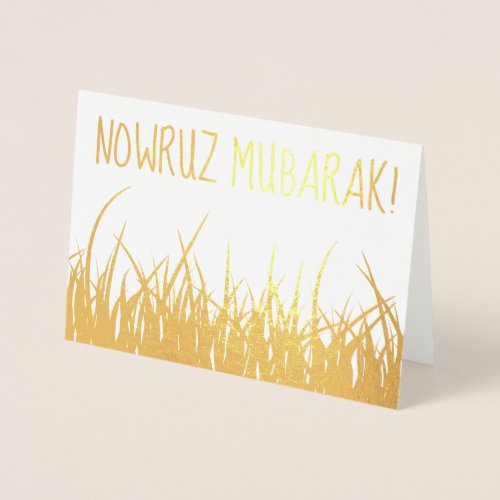 nowruz mubarak gold foil wheatgrass foil card