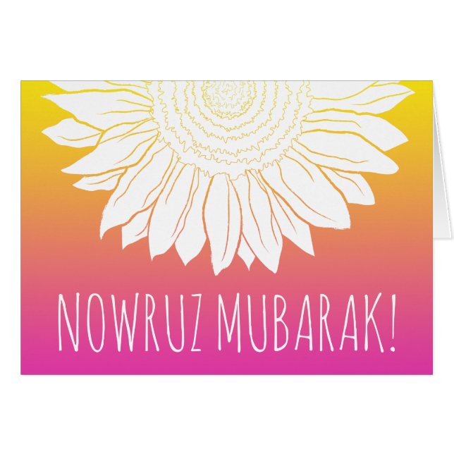 nowruz mubarak sunflower cards (Front Horizontal)