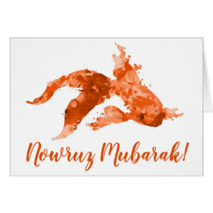nowruz mubarak watercolor goldfish cards