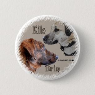 Nowzad Rescue Dogs Brin & Kilo Badge Button