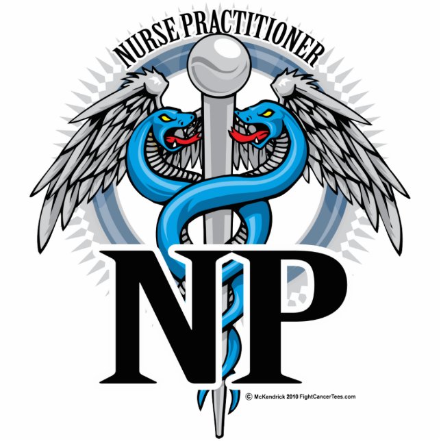 NP Blue Caduceus Statuette (Front)