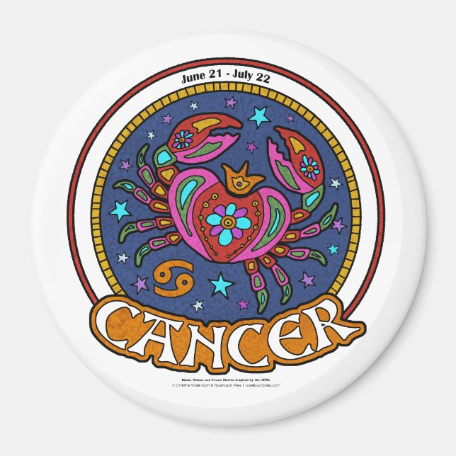 NP Cancer Large, 3 Inch Round Magnet (Front)