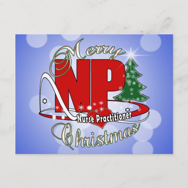 NP CHRISTMAS Nurse Practitioner Holiday Postcard (Front)