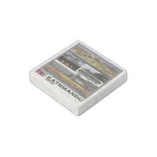 NP Nepal - Kathmandu - Mosaic - Stone Magnet