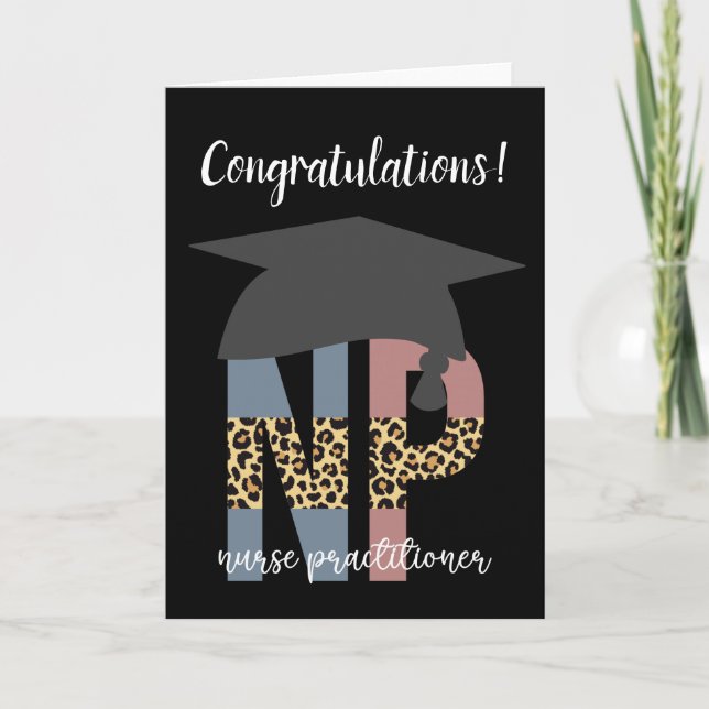 NP Nurse Practitioner Nurse Graduation Card (Front)
