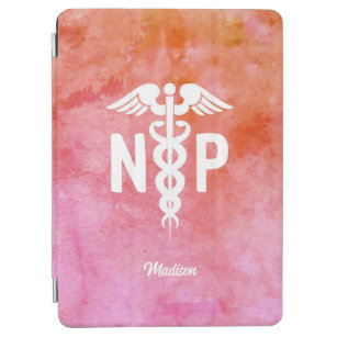 NP Nurse Practitioner Pink Medical Personalized iPad Air Cover