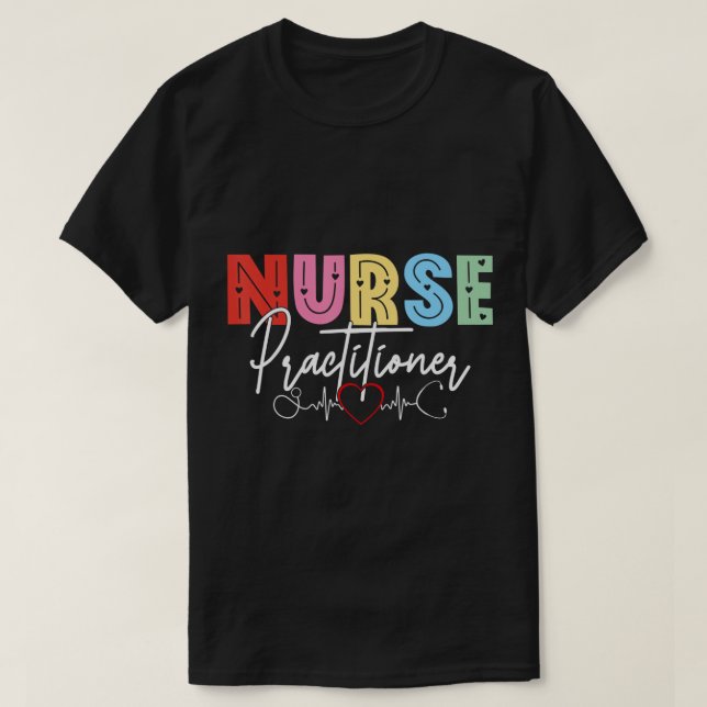 NP Nurse Practitioner Valentine's day Healthcare E T-Shirt (Design Front)