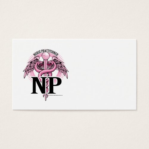 NP PINK Caduceus Business Card Template