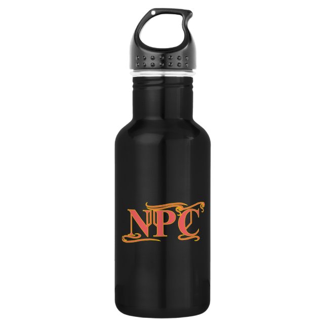 NPC Do Not Maim Rob or Kill Funny RPG Stainless Steel Water Bottle (Front)