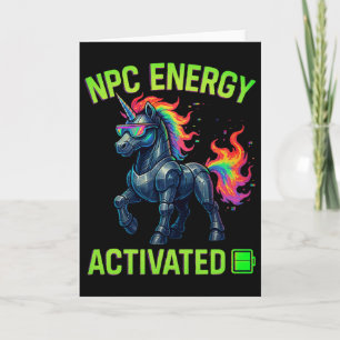 Npc Energy Activated Funny Aesthetic Gamer Rgb Pix Card