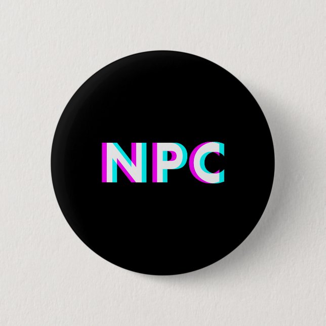 Npc Meme - Non Player Character 2  Button (Front)