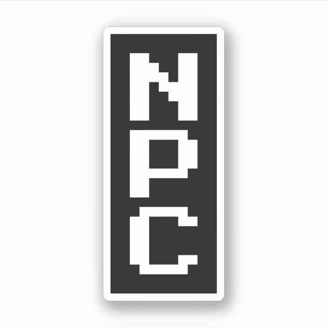 NPC - Non Playable Character Sticker (Front)