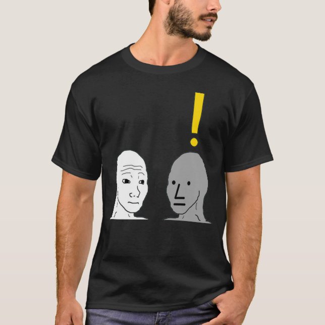 NPC Wojak Meme T-Shirt (Front)