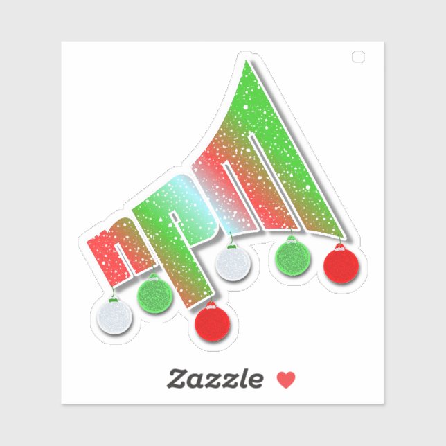 NPM Christmas Logo Bulbs Sticker (Sheet)